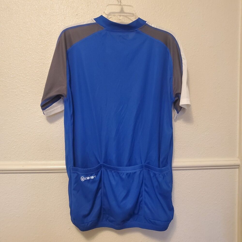 Canari Cycling Jersey Men's Size L Blue Short Sleeve 3 Back Pockets 1/2 Zip - Picture 8 of 12